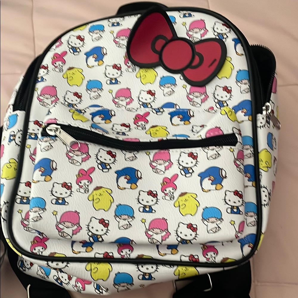 Hello Kitty Pink and White Bag with Signature Bow